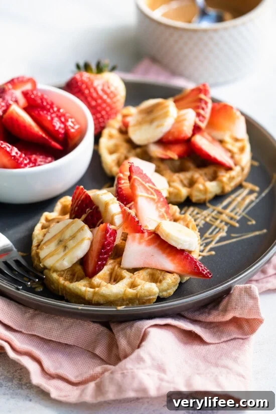 High Protein Oat Waffles