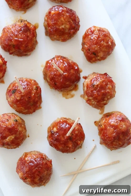 Sweet n Spicy BBQ Turkey Meatballs