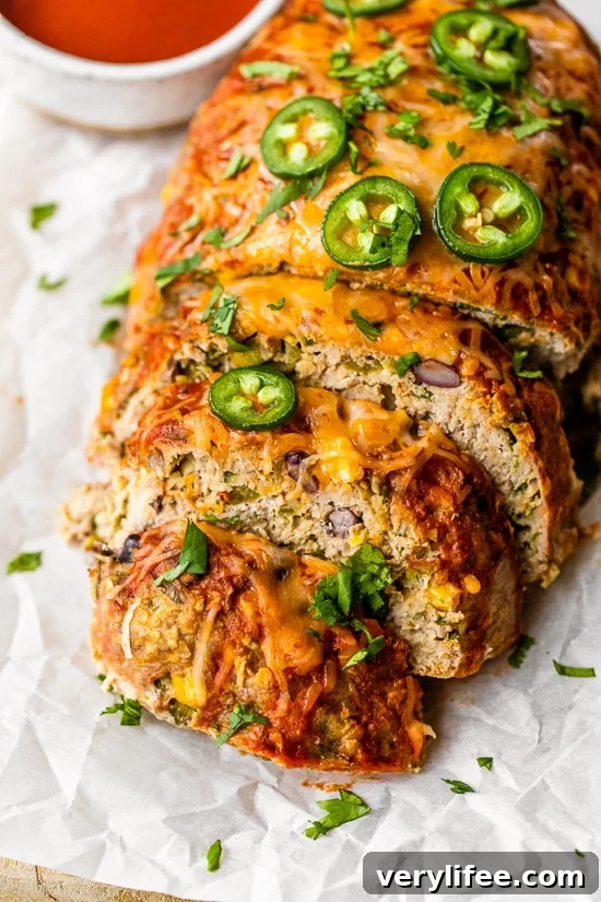 Turkey Meatloaf with beans, corn, enchilada sauce
