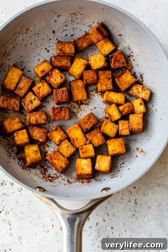 Tofu Poke Bowl Recipe with Mango and Avocado 5 seared marinated tofu