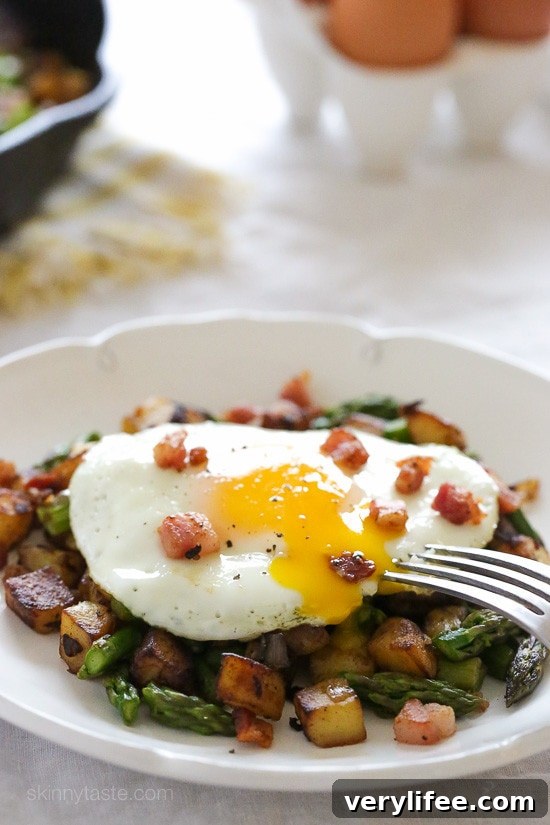 23 Asparagus Recipes for Roasting, Grilling, and Sides 9 Asparagus-Pancetta Potato Hash