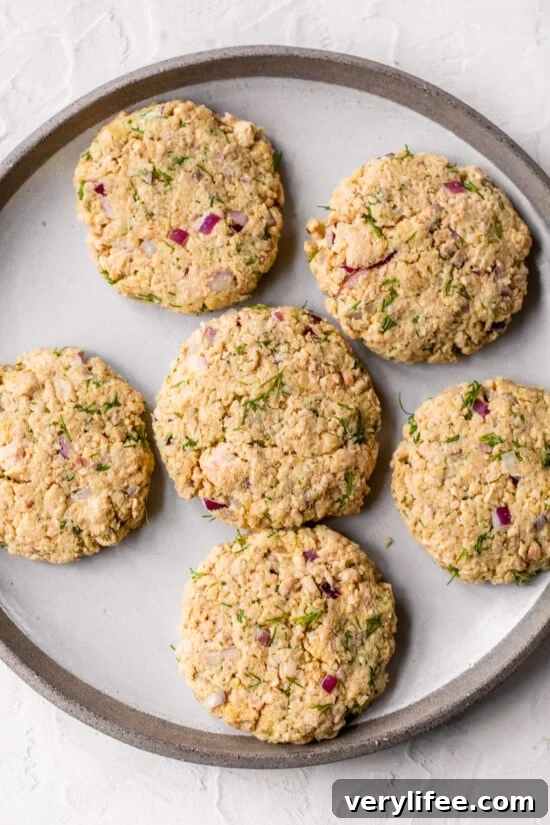 Crispy Air Fryer Salmon Patties Recipe 5 Salmon patties formed into patties