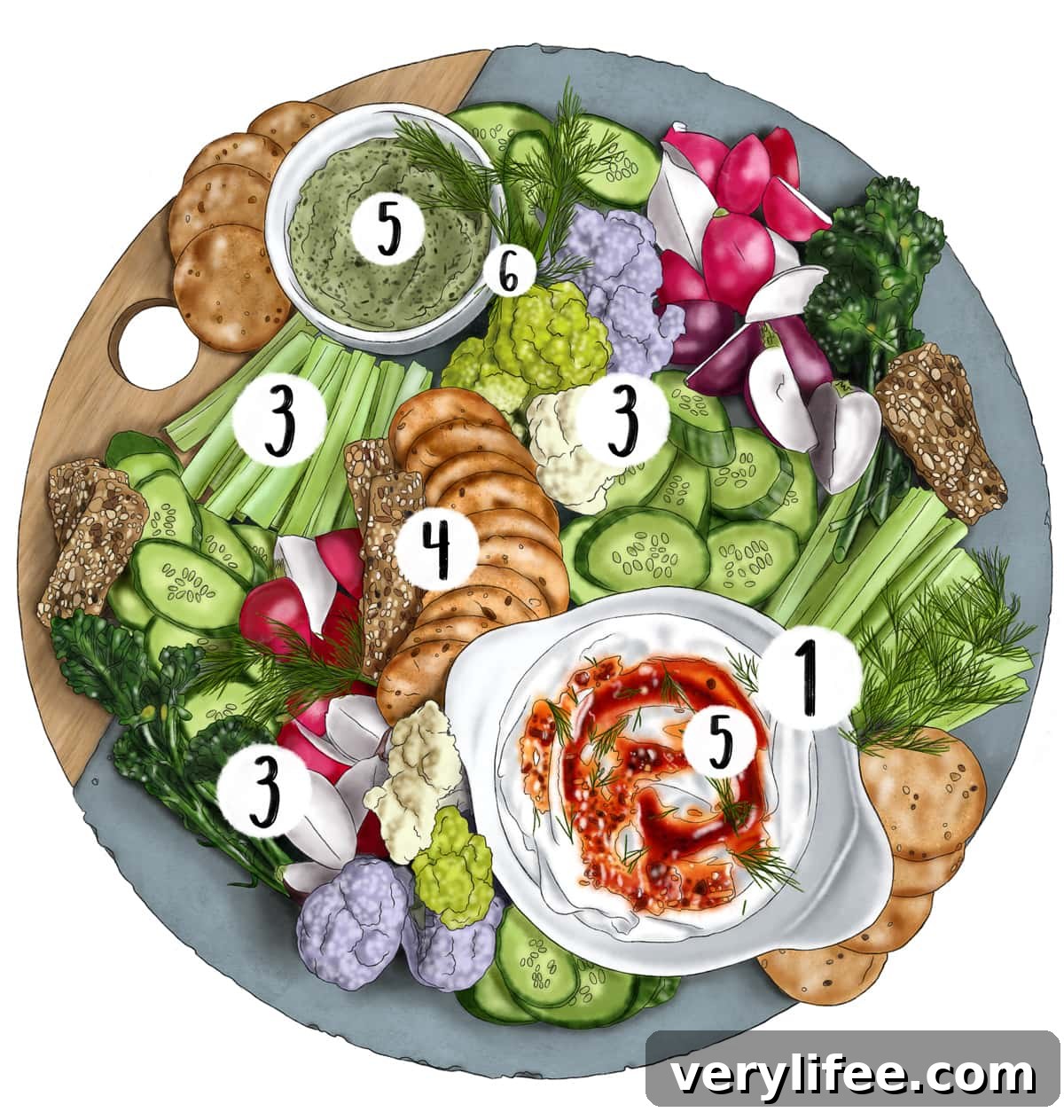 How To Make a Crudites Platter illustration