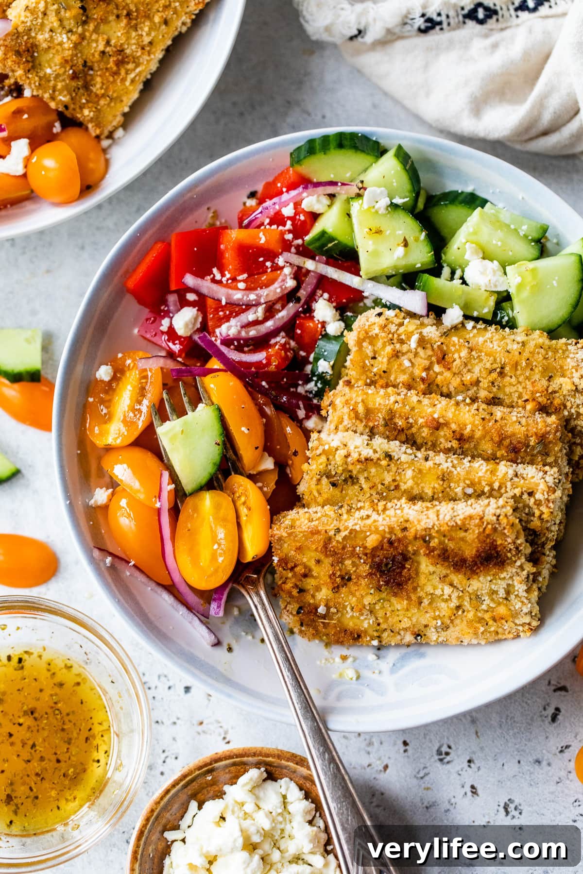 Greek Tofu Bowl Recipe: Tzatziki, Feta and Lemon 2 Greek Tofu Bowl