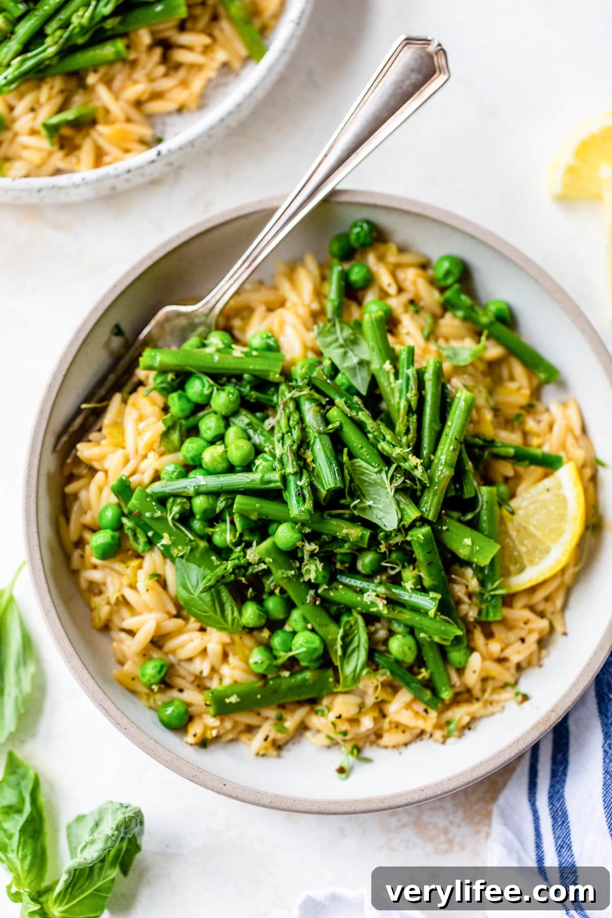 Creamy Orzo with Asparagus and Peas Recipe 2 Creamy Orzo with Asparagus and Peas