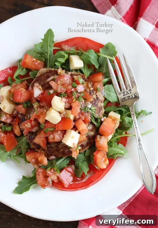 Naked Turkey Bruschetta Burger