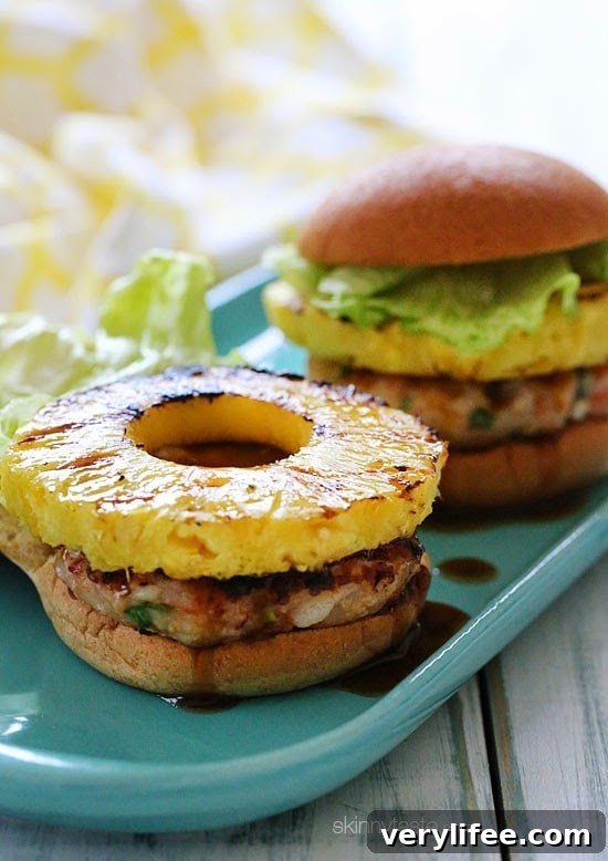 Aloha Teriyaki Shrimp Burgers