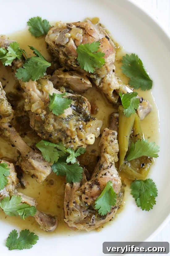 23 Crock Pot Chicken Recipes for Quick Weeknight Dinners 24 Easy Braised Chicken Drumsticks in Tomatillo Sauce – An easy Mexican-inspired chicken dish made with just a few ingredients!