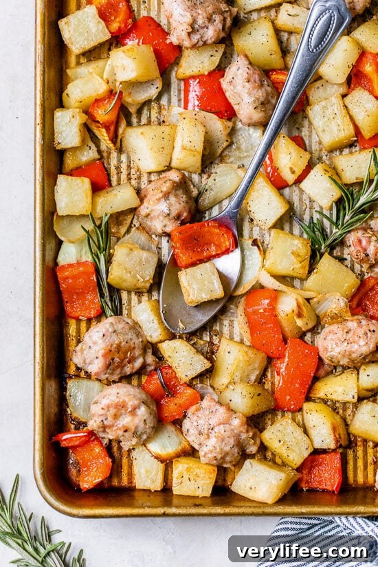 Sheet Pan Dinner Recipes for Busy Weeknights 11 One Pan Roasted Potatoes Sausage and Peppers