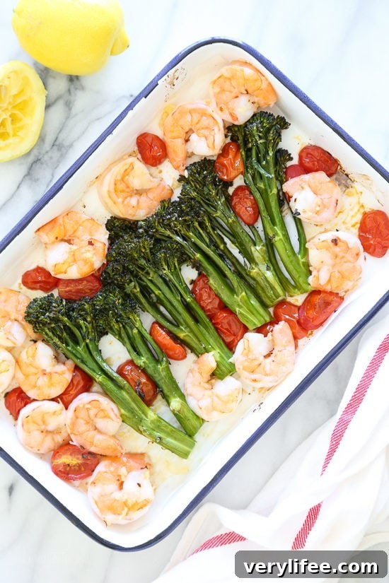 Sheet Pan Dinner Recipes for Busy Weeknights 17 Sheet Pan Shrimp with Broccolini and Tomatoes