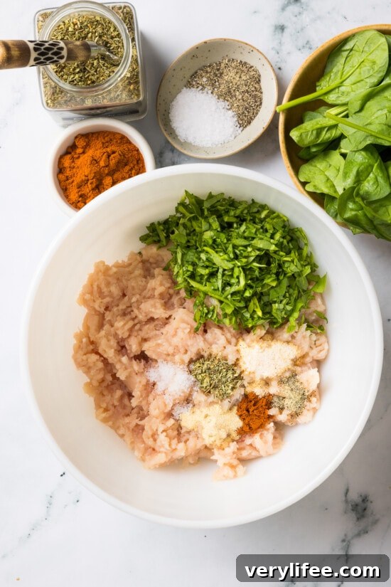 Crispy Chicken Burger Recipe 4 ground chicken in a bowl