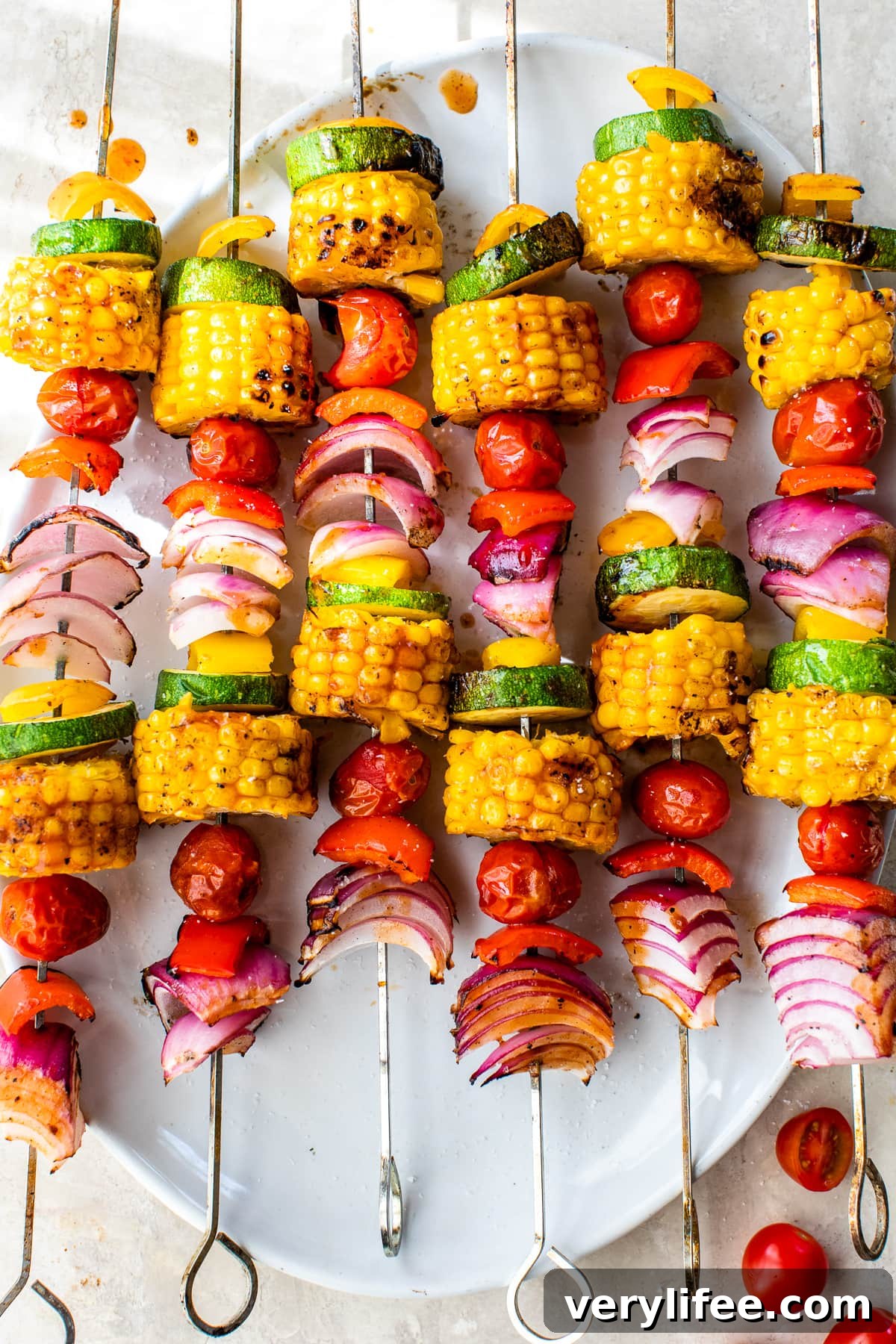 Grilled Vegetable Kabobs Recipe for Summer BBQs 2 Veggie Kabobs