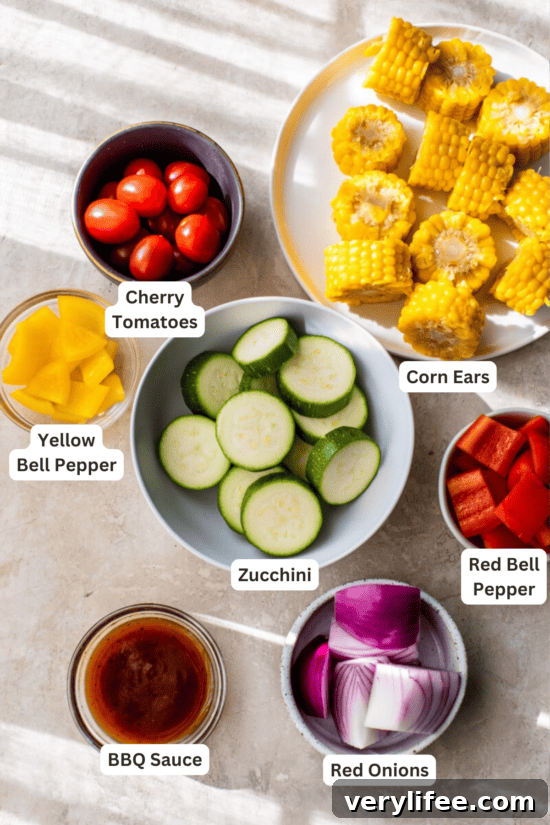 Grilled Vegetable Kabobs Recipe for Summer BBQs 4 Ingredients for Veggie Kabobs.