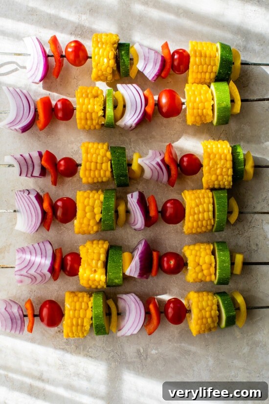 Grilled Vegetable Kabobs Recipe for Summer BBQs 5 vegetable skewers