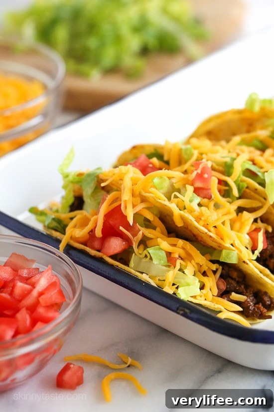 Taco night happens once a week in my house, these are the BEST ground beef tacos made from scratch! This taco recipe is also great with ground turkey!