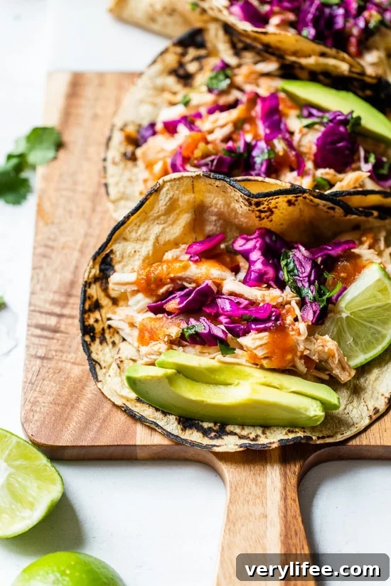 slow cooker chicken tacos