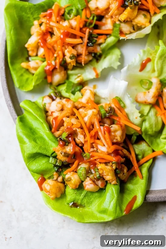 Shrimp Dumpling Lettuce Wraps
