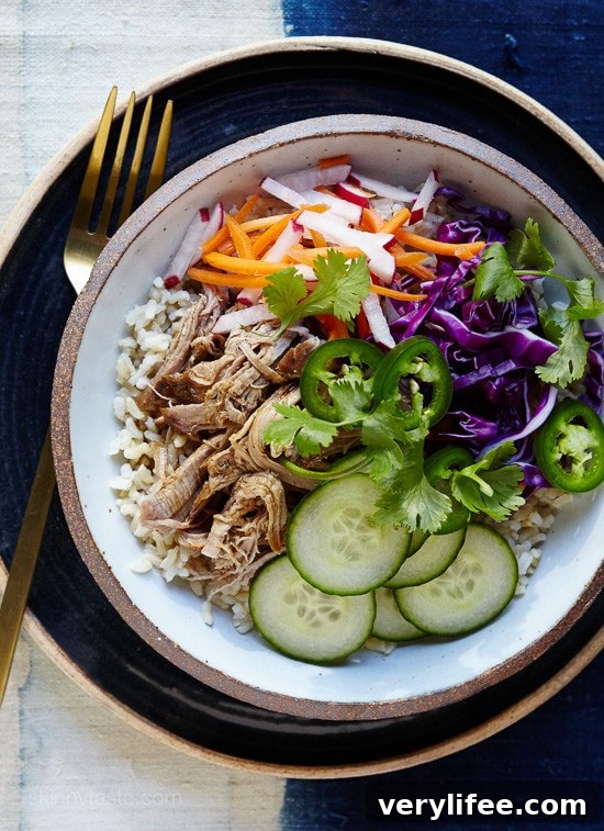 Slow Cooker Pork Banh Mi Bowl