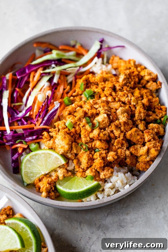 Tofu Rice Bowls with veggies