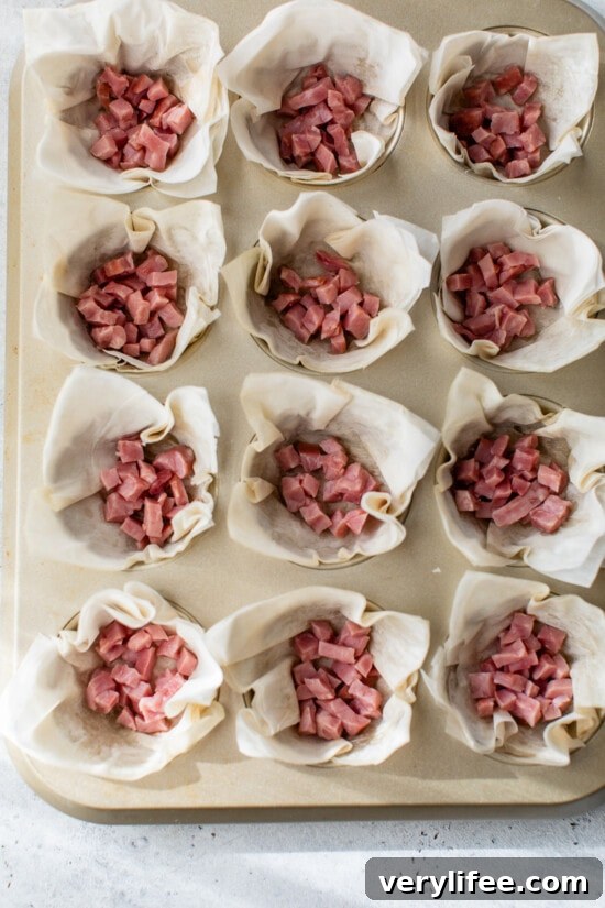 phyllo with ham