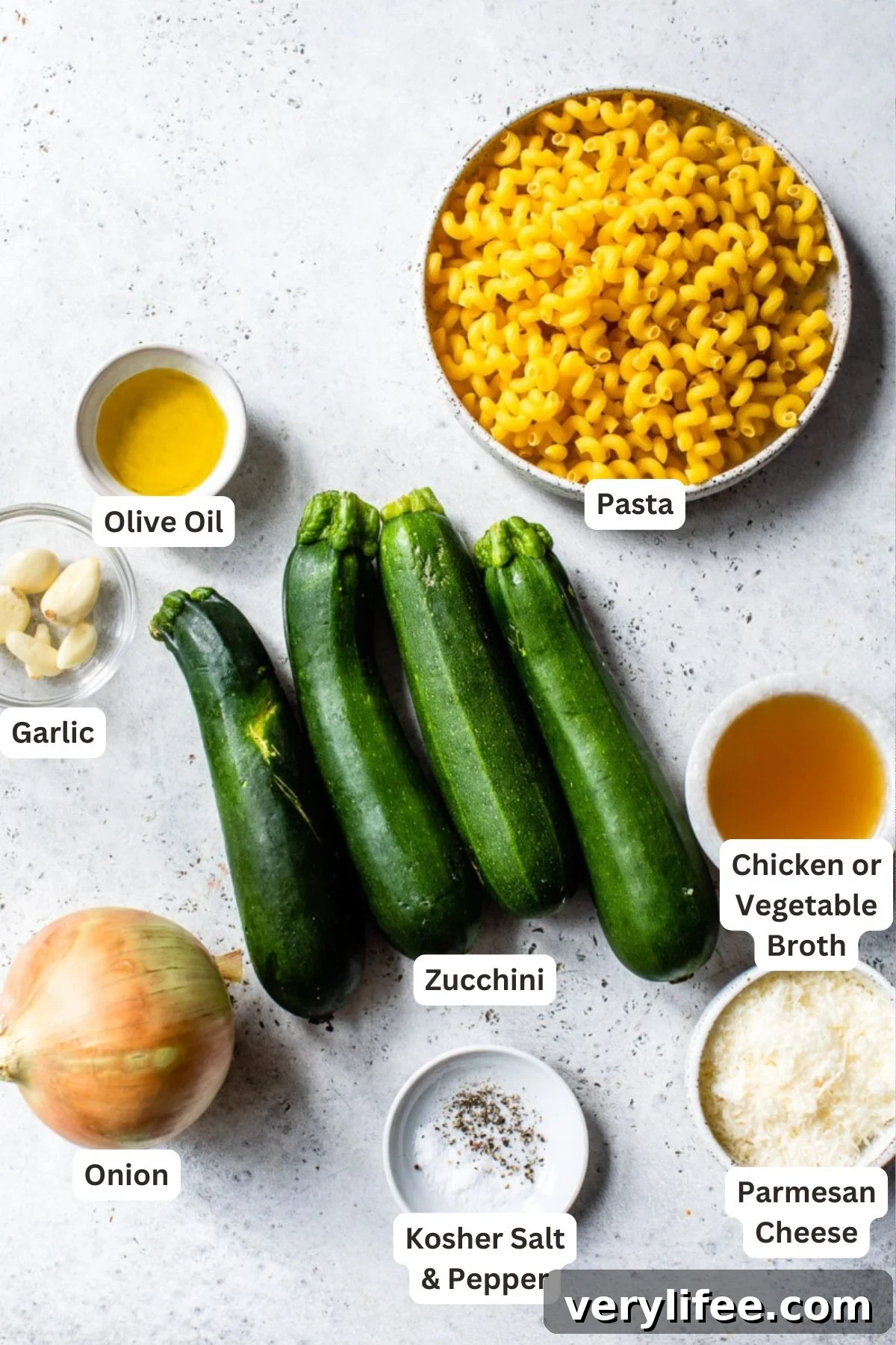 This easy zucchini pasta recipe is made with roasted zucchini, onions, garlic, and Parmesan cheese, blended into a creamy homemade sauce. Ingredients for Pasta with Creamy Zucchini Sauce.