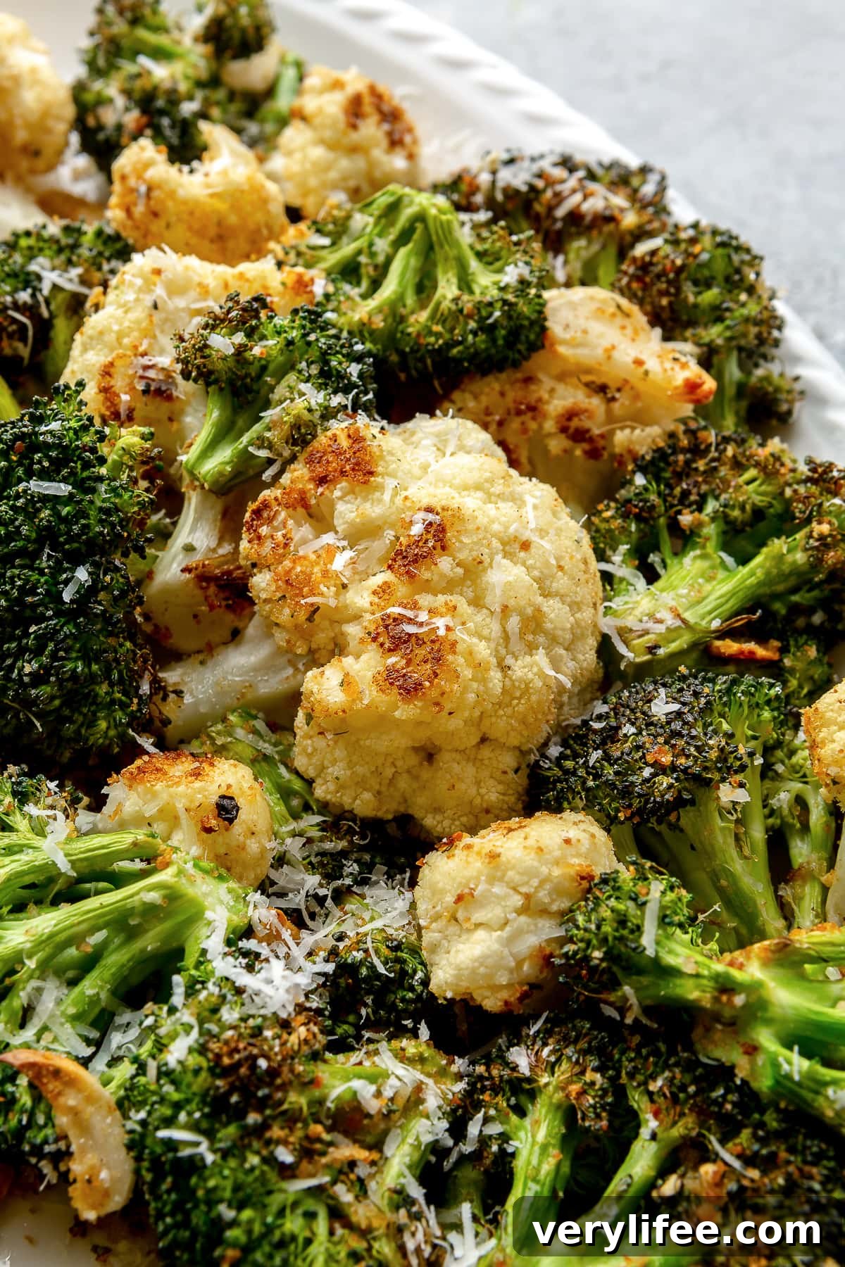 Roasted Broccoli and Cauliflower