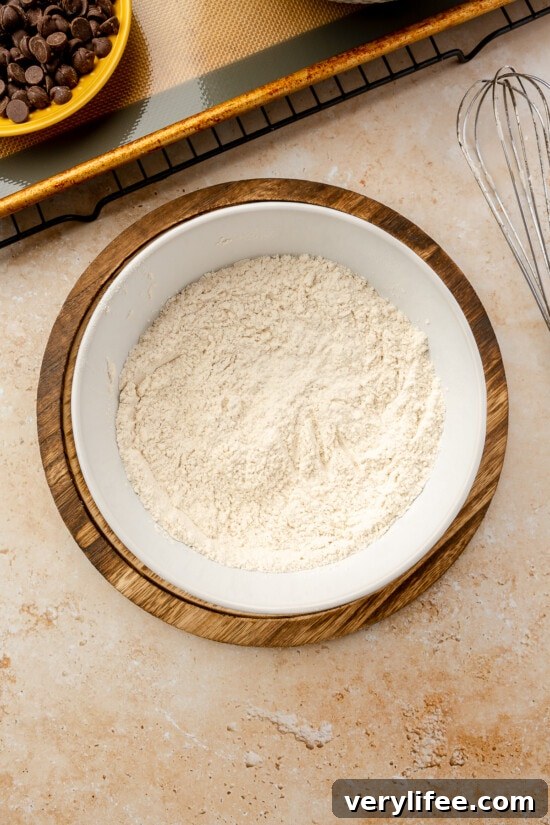 Mix the dry ingredients.