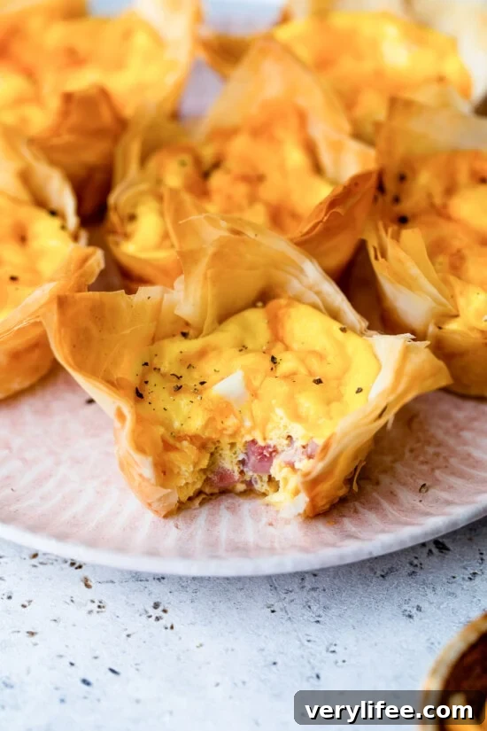 Mini Quiche with Ham and Cheese