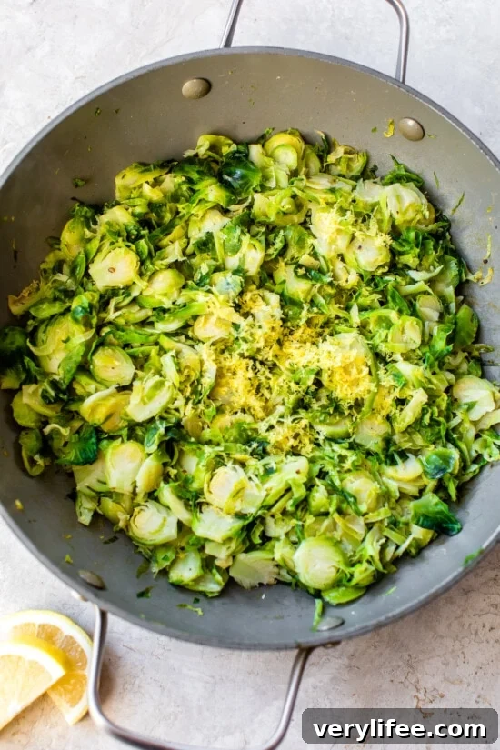 Crispy Roasted Lemon Brussels Sprouts 5 Stir in lemon juice and zest