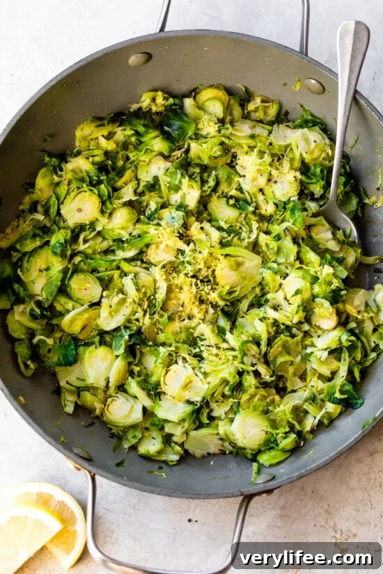 Crispy Roasted Lemon Brussels Sprouts 6 Shaved Lemon Brussels Sprouts ready to serve