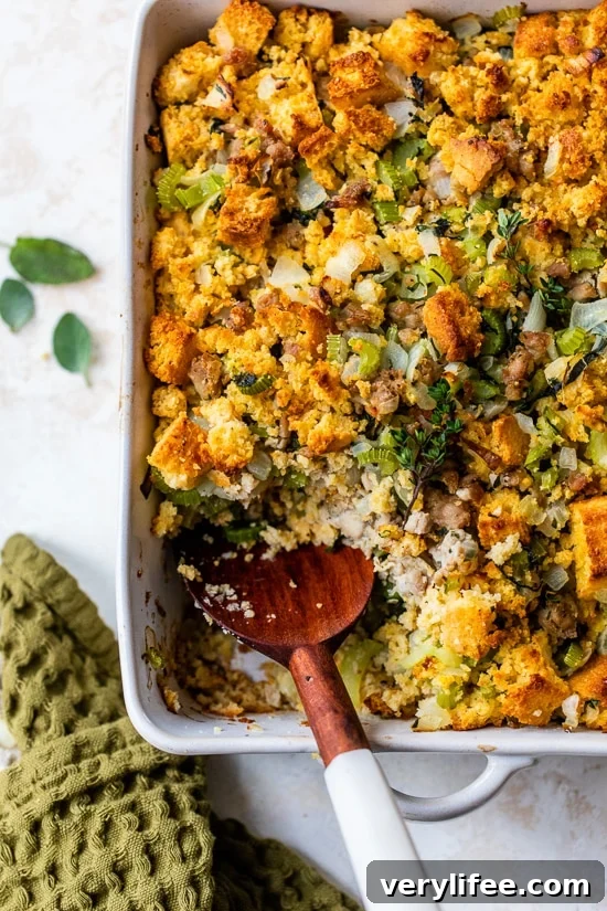 Savory Cornbread Sausage Stuffing