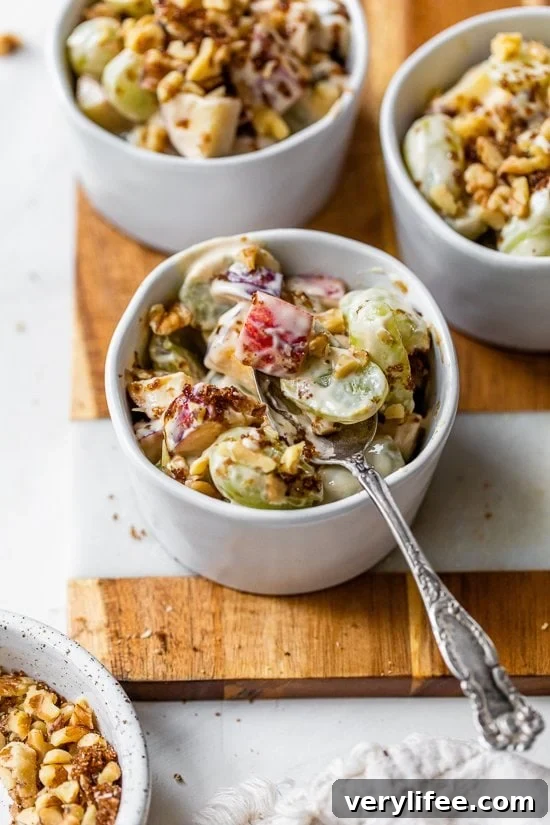 Fall Fruit Salad with Apples and Grapes