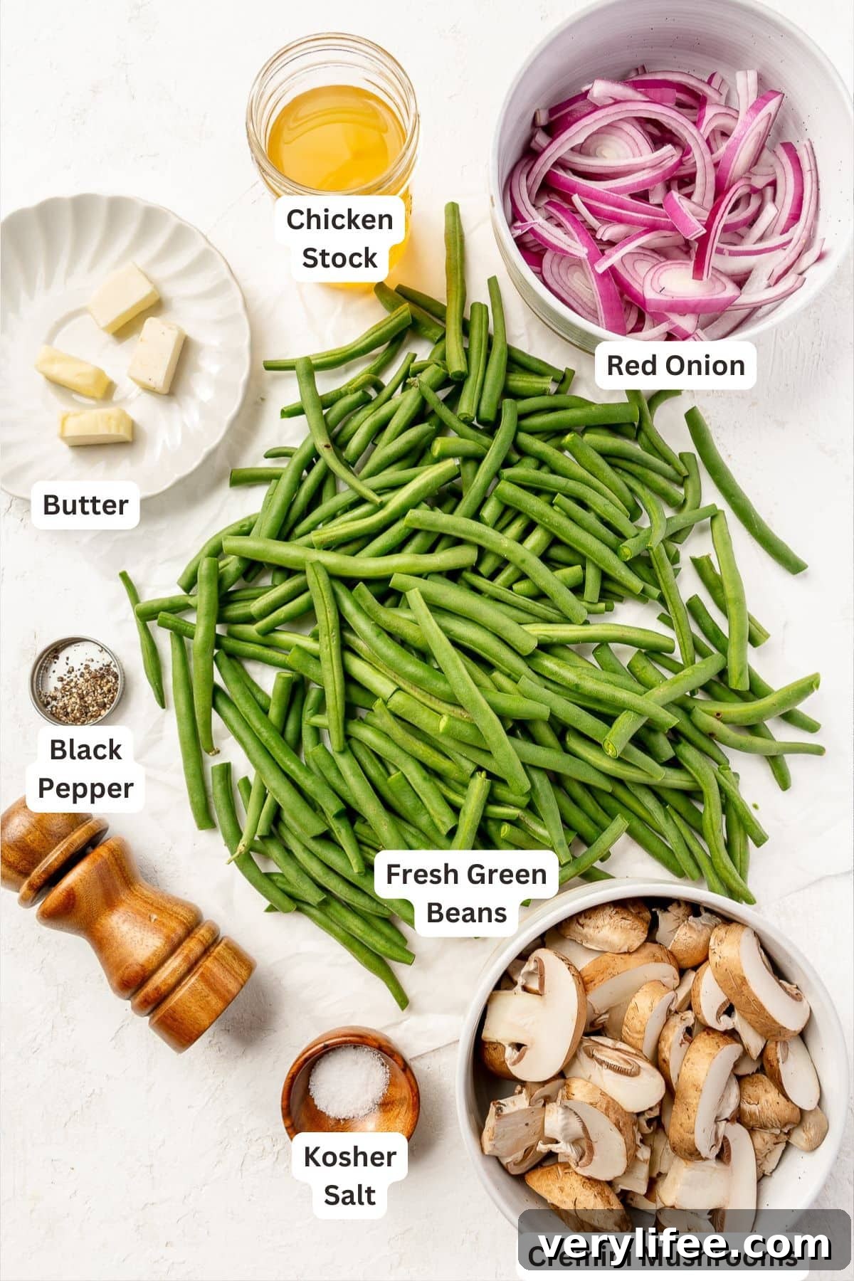 Garlic Sauteed Green Beans with Mushrooms 4 Ingredients for Green Beans with Mushrooms
