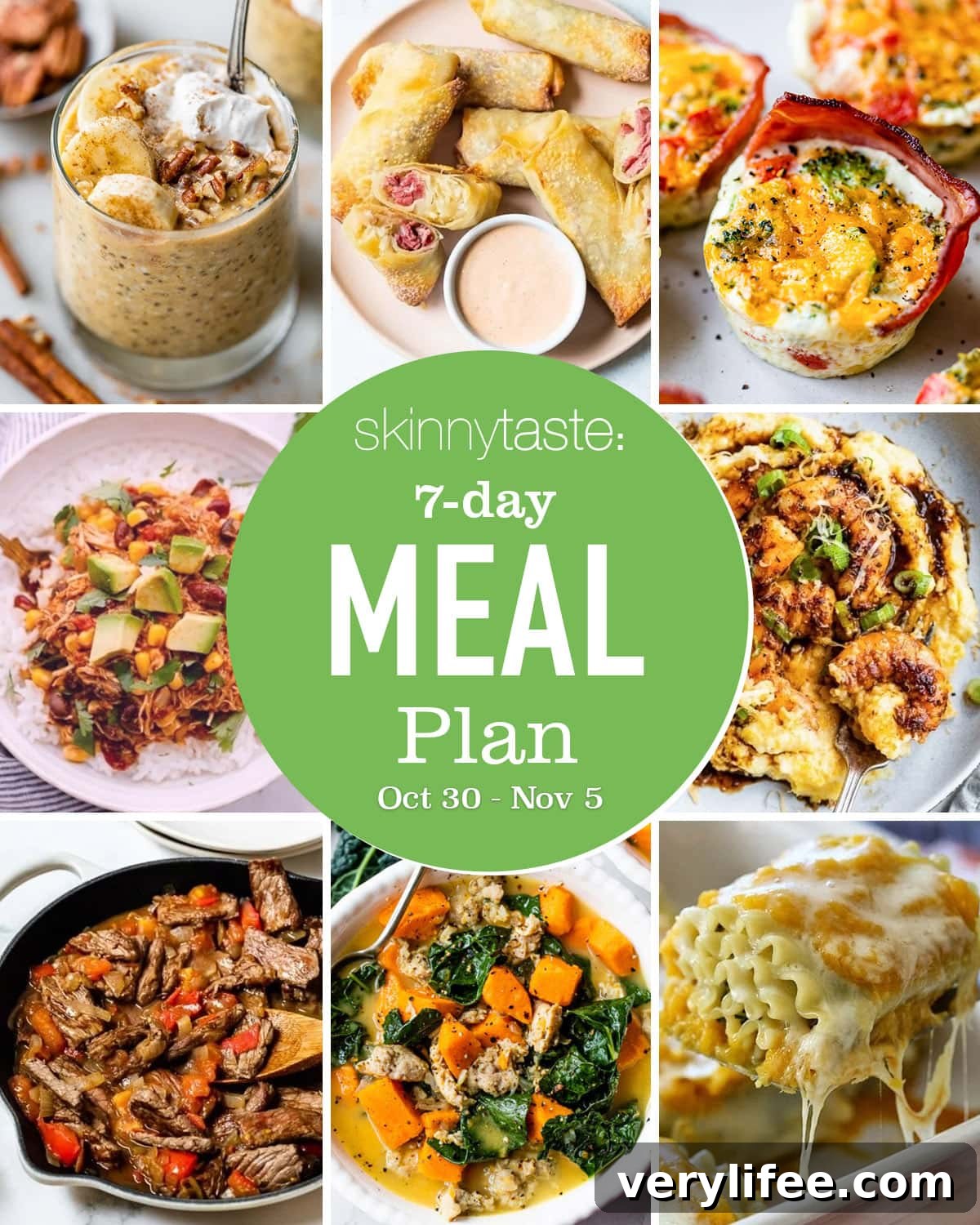 Healthy meal plan spread