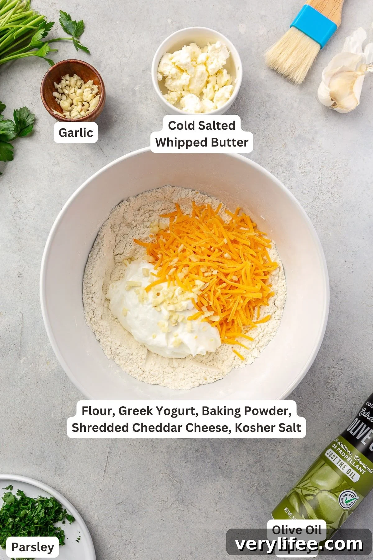 Flaky Homemade Cheddar Biscuits Recipe 6 Ingredients for Cheddar Biscuits.