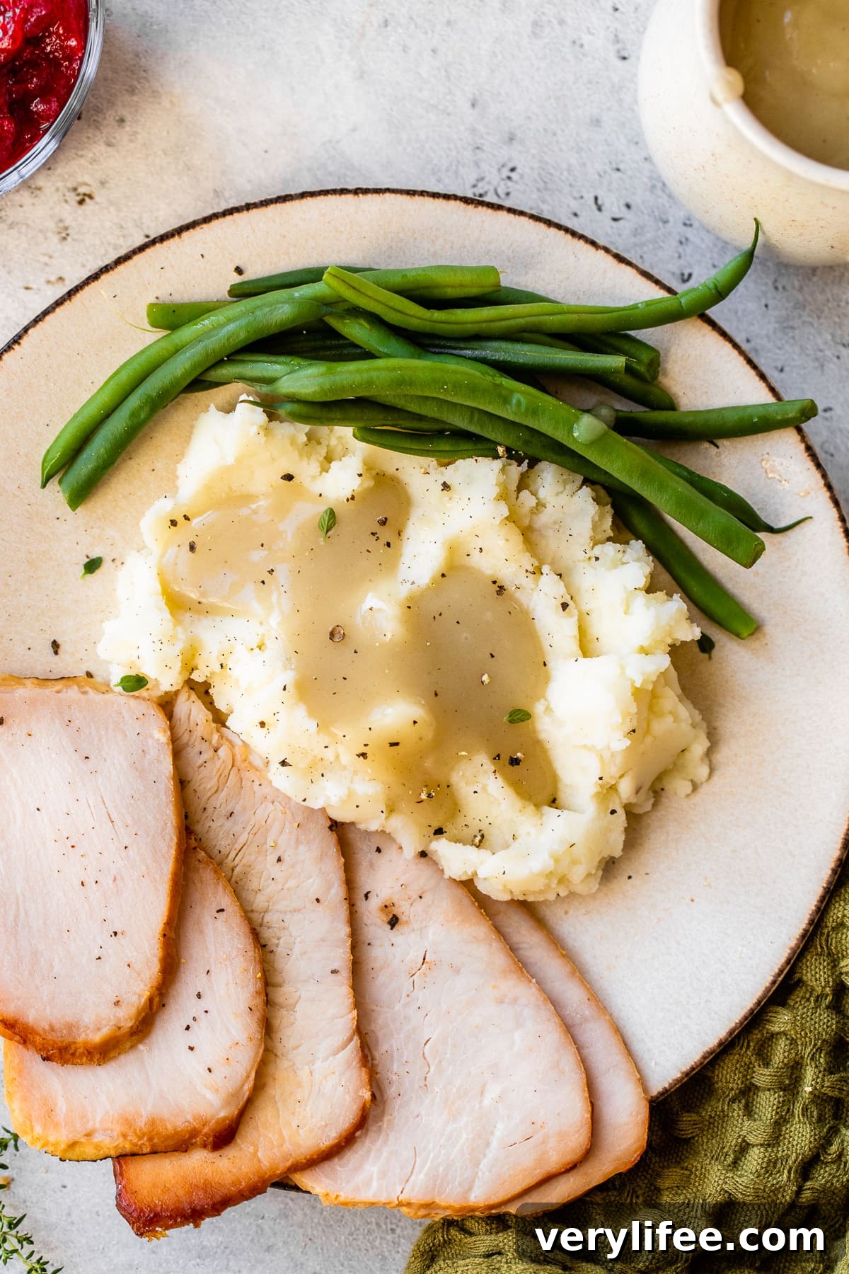 Turkey Gravy over mashed potatoes