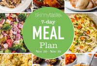 Free 7-Day Meal Plan for Nov 20-26