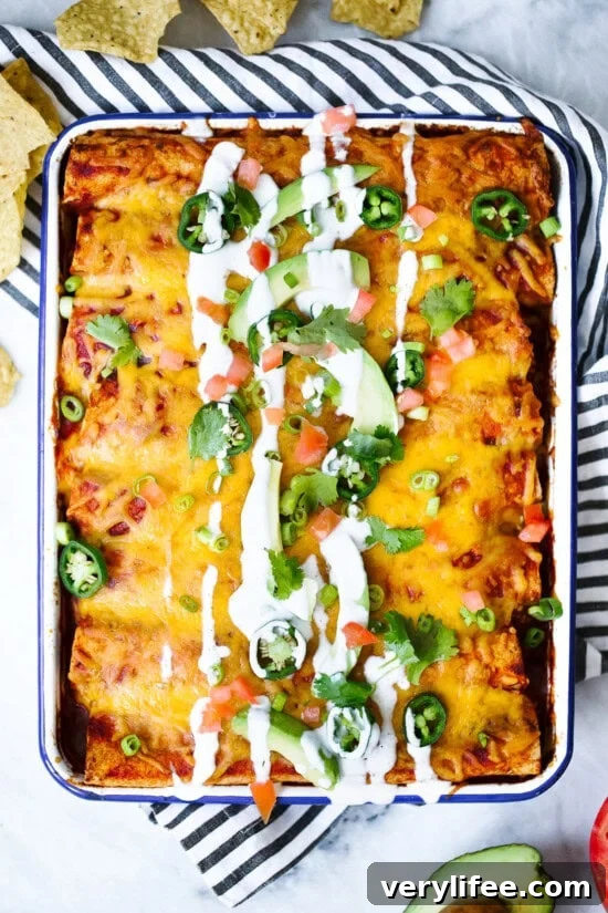 10 Comforting Chicken Casserole Recipes for Weeknight Meals 3 Chicken enchiladas with homemade enchilada sauce