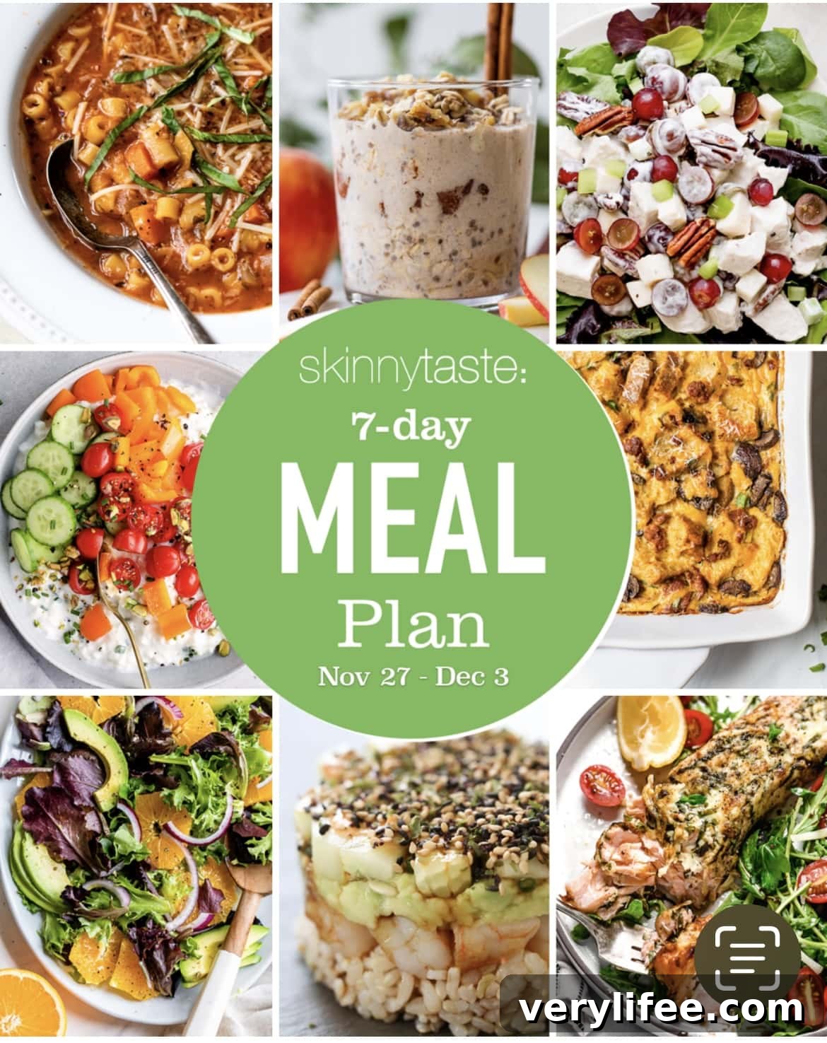 Free 7-Day Meal Plan: Nov 27–Dec 3 Weekly Menu 2 Healthy meal plan image
