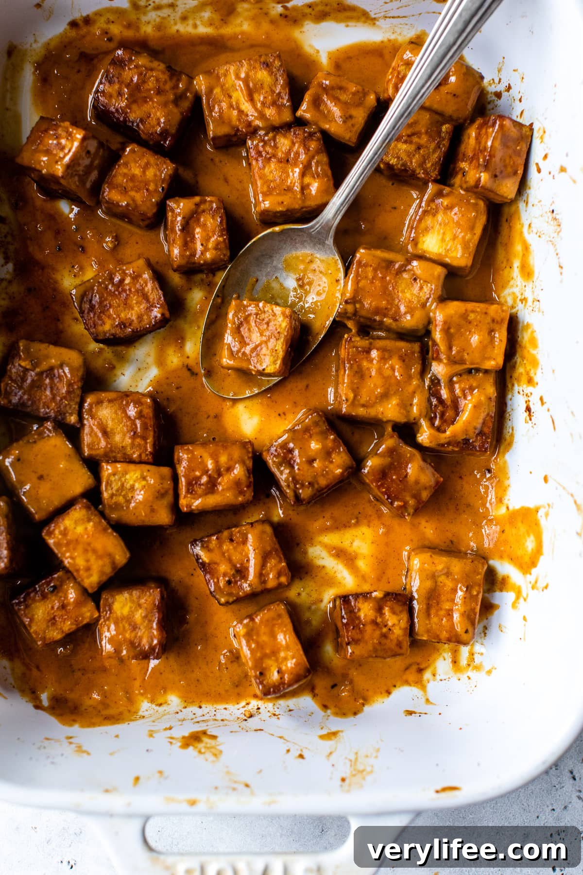 Crispy Air Fryer Peanut Curry Tofu with Ginger Cauliflower Rice 8 Air Fryer Peanut Curry Tofu