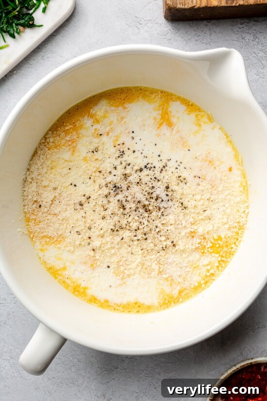 eggs and cream in a bowl