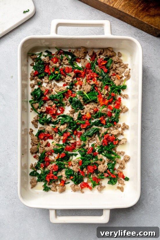 Spinach and Sausage