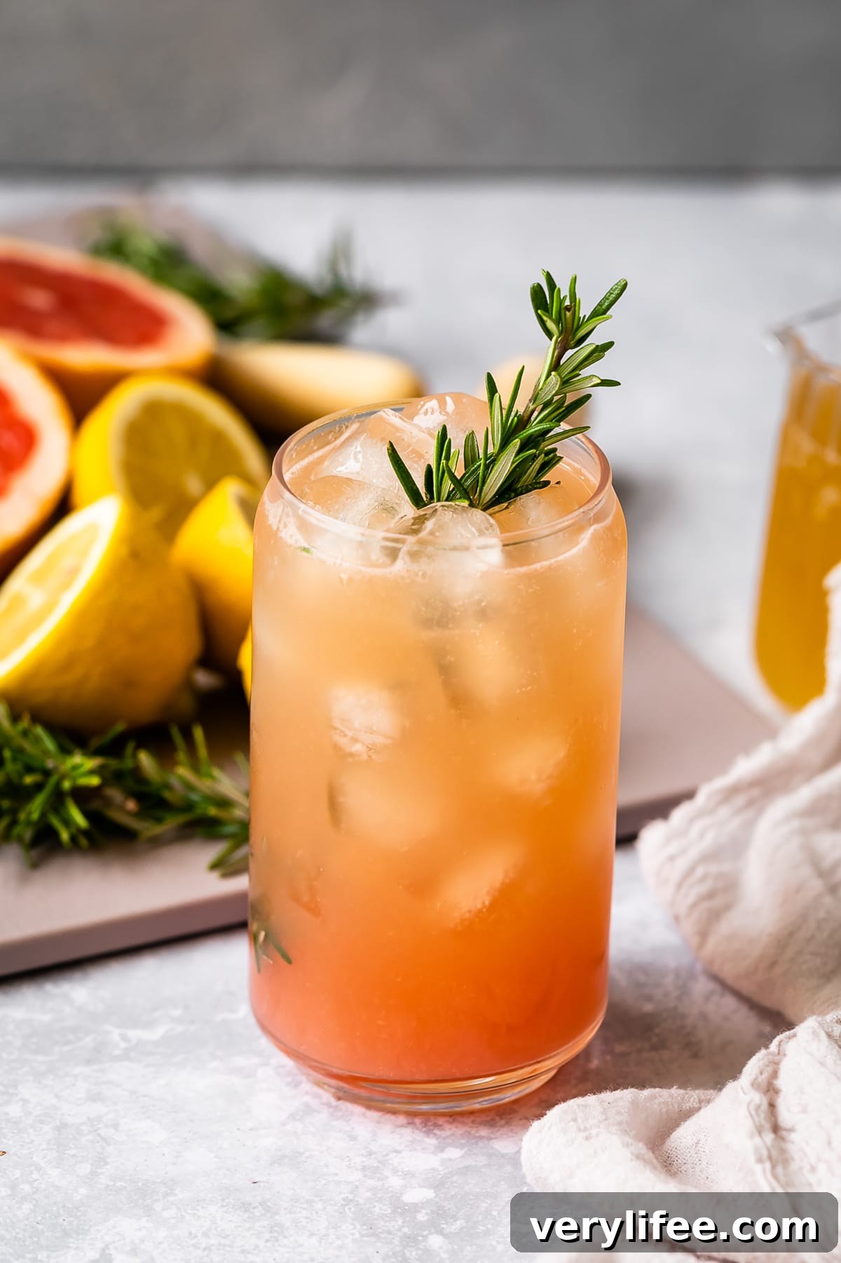 Grapefruit Ginger Kombucha Mocktail Recipe 6 Grapefuit Ginger Kombucha Mocktail