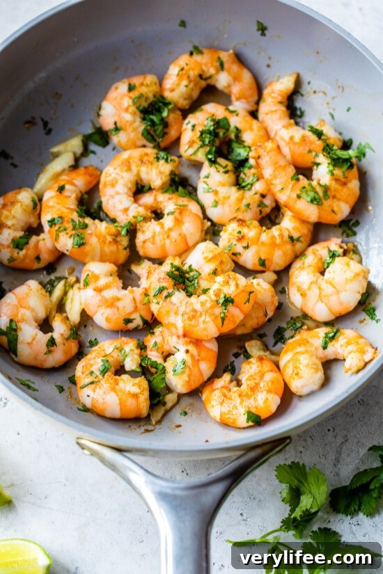 Cilantro lime shrimp—bright, quick, and low carb.