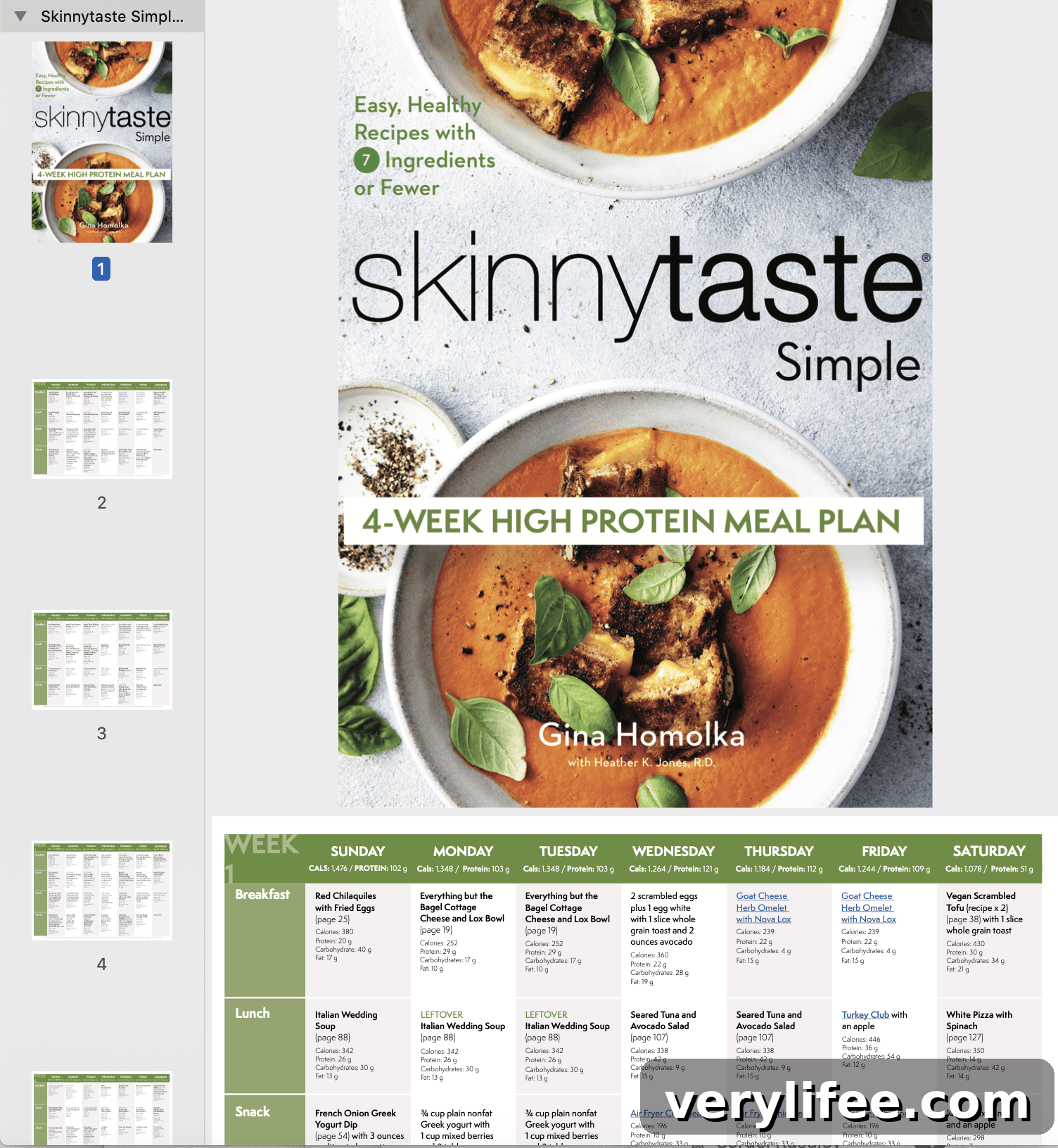 Skinnytaste Simple High Protein Meal Plan