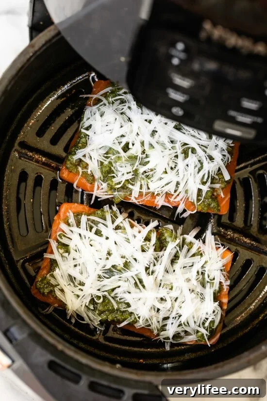 Pesto-Crusted Salmon with Lemon and Fresh Herbs 4 air fryer pesto salmon