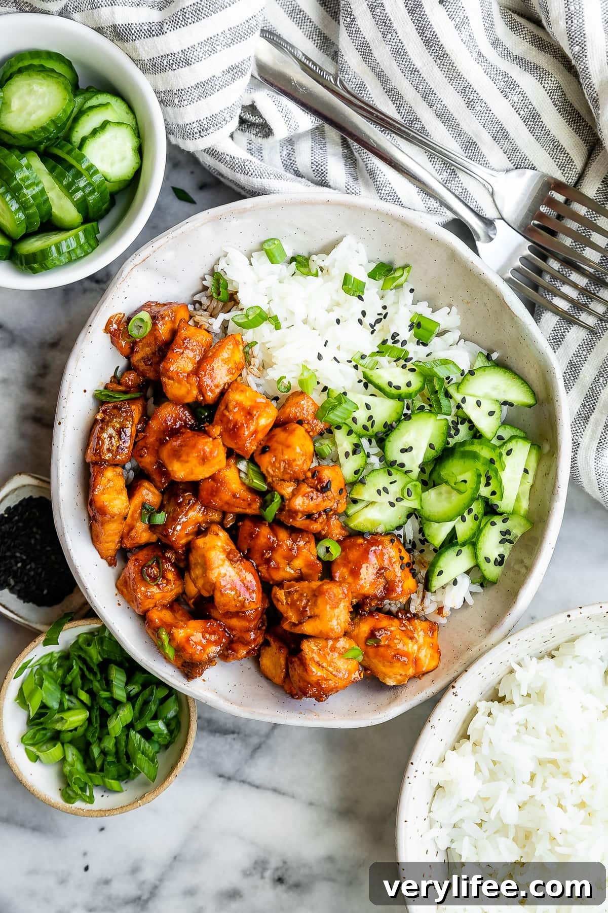 Air Fryer Gochujang Salmon Rice Bowls