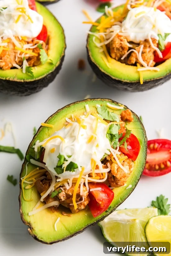 Turkey Taco Stuffed Avocados
