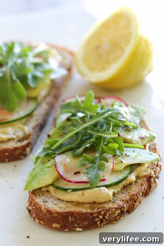 Hummus Avocado Toast