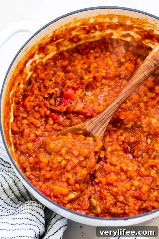 Vegan Lentil Bolognese Sauce